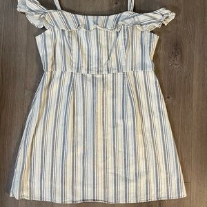 Soprano Blue and White Stripe Dress
